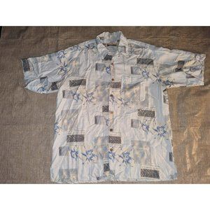 Bobby Chan Large  Silk Hawaiian Button Down